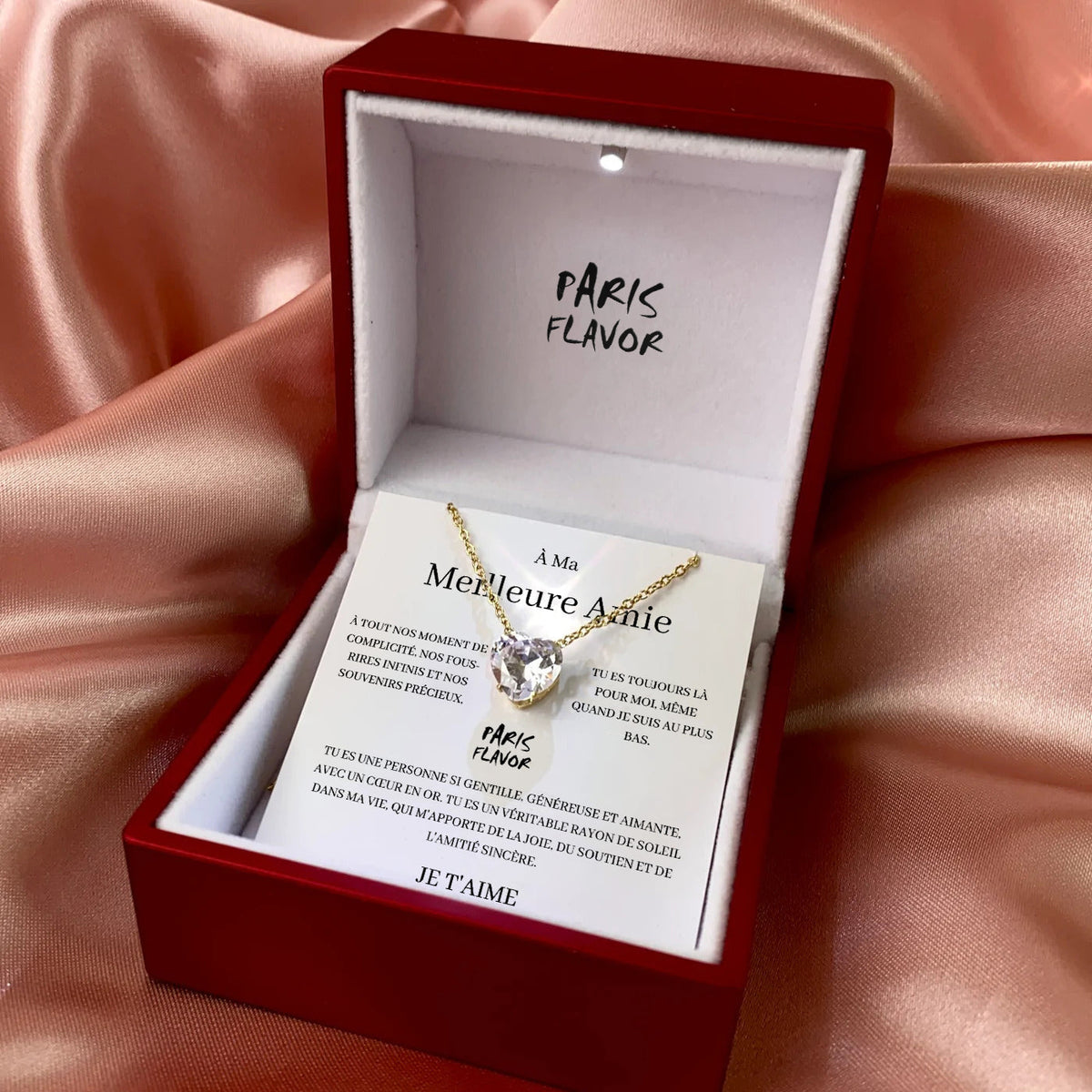 Idée cadeau meilleure amie : coffret collier À ma meilleure amie