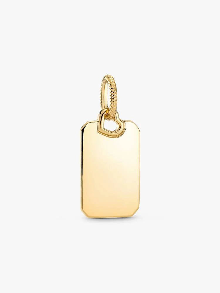 Collier avec Pendentif Plaque Rectangulaire Gravable