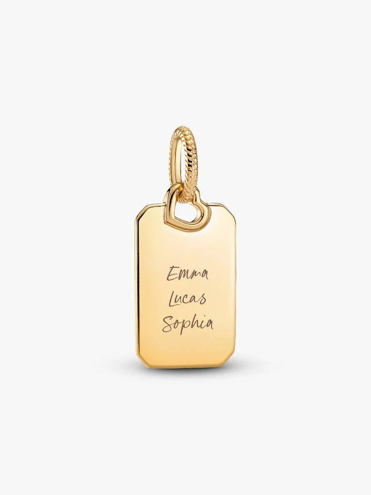 Collier avec Pendentif Plaque Rectangulaire Gravable