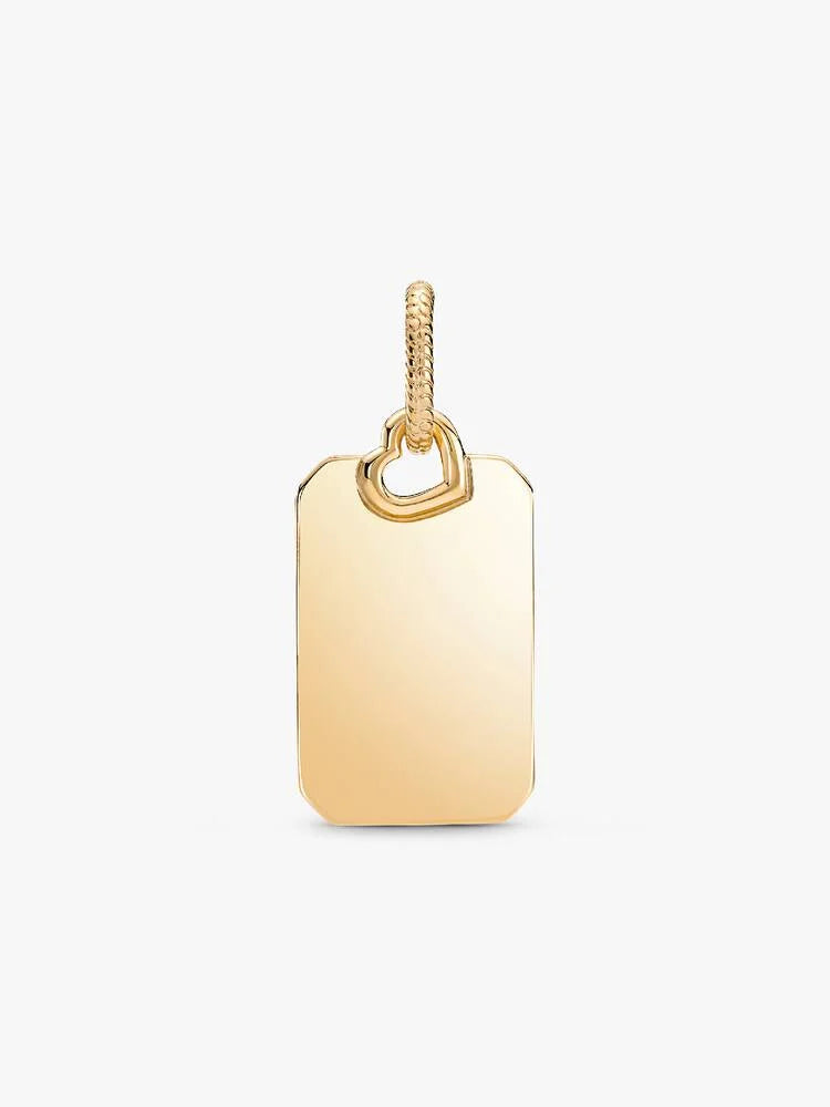 Collier avec Pendentif Plaque Rectangulaire Gravable