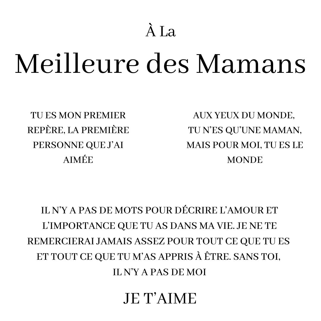 Coffret Collier "À la Meilleure des Mamans"